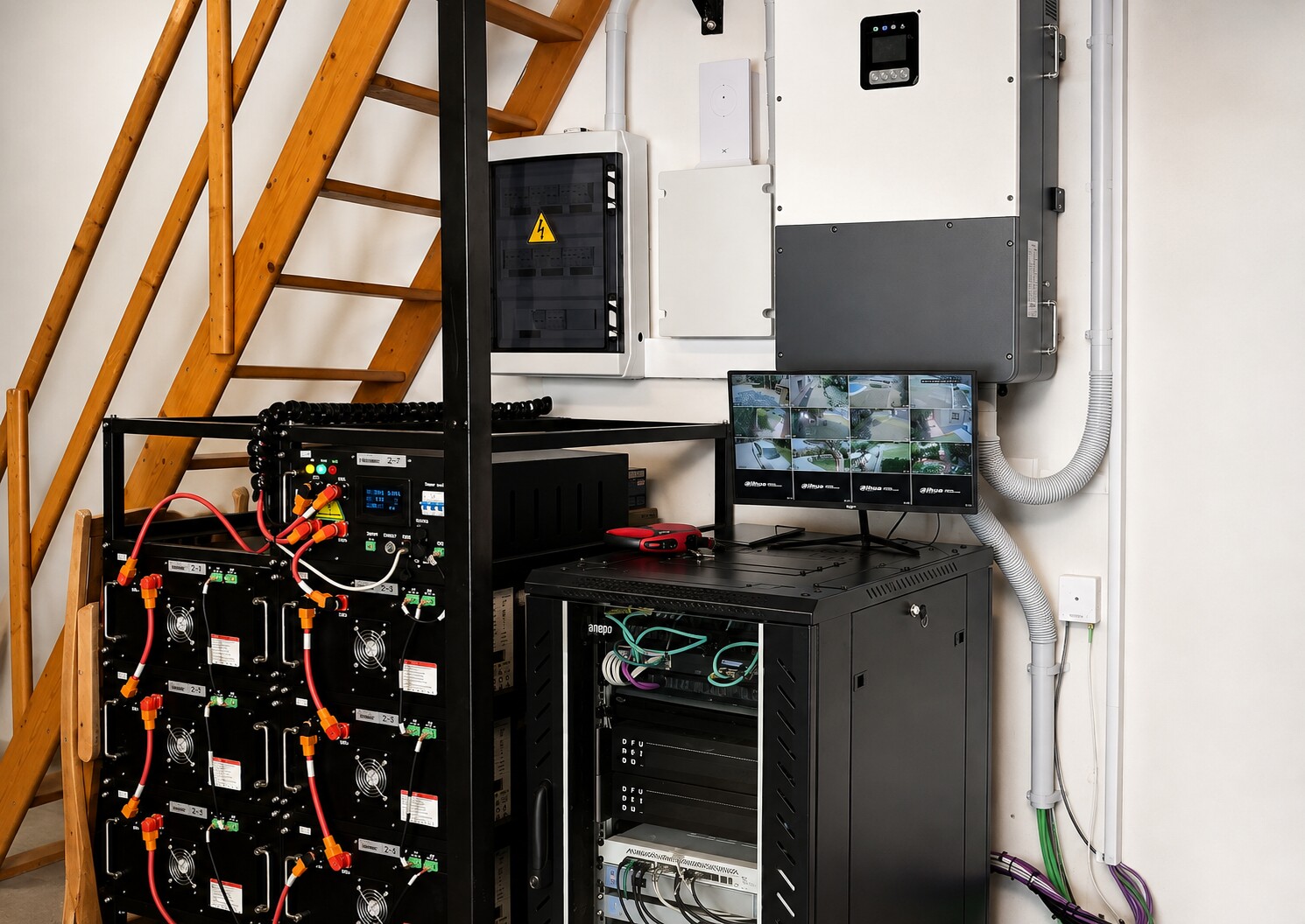 50 kW hybrid inverter installed at a private villa in Sotogrande